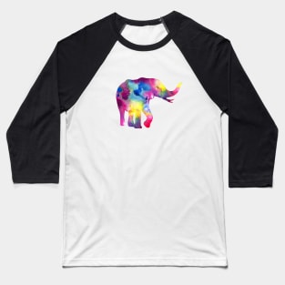 Rainbow Elephant Baseball T-Shirt